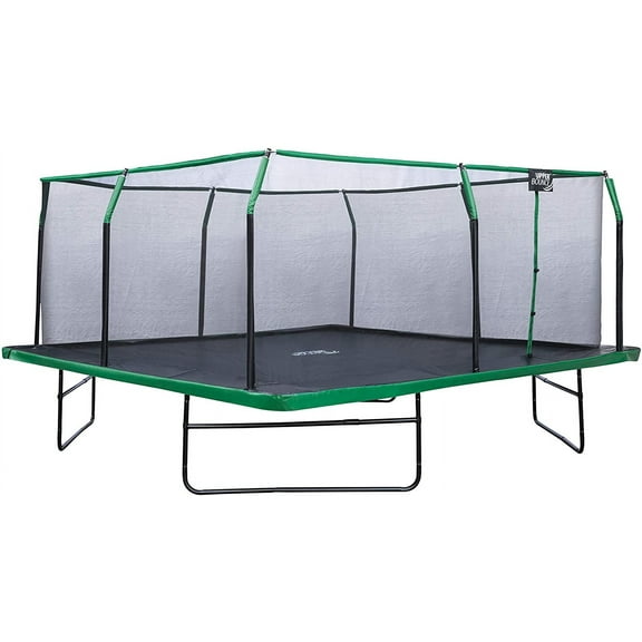 Machrus Upper Bounce 16x16 FT Square Trampoline with Top-Ring Enclosure & Safety Pad – Outdoor Trampoline for Kids & Adults, Perfect for Backyard Jumping & Gymnastics Fun
