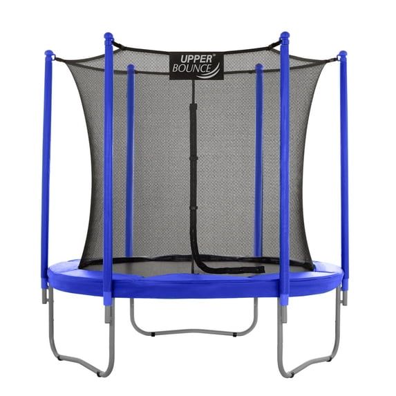 Machrus Upper Bounce 7.5 FT Round Trampoline Set with Safety Enclosure System - Backyard Trampoline - Outdoor Trampoline for Kids - Adults