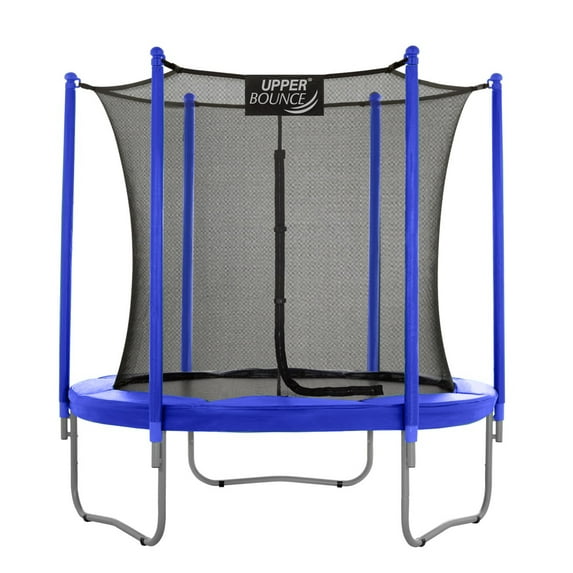 Machrus Upper Bounce 7.5 FT Round Trampoline Set with Safety Enclosure System : Backyard Trampoline - Outdoor Trampoline for kids - Adults
