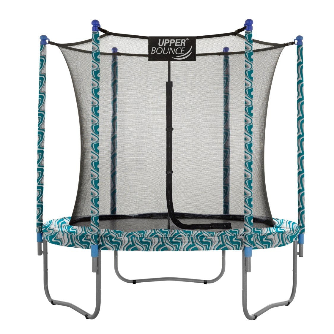 Machrus Upper Bounce 9 FT Round Trampoline Set with Safety Enclosure System – Backyard Trampoline - Outdoor Trampoline for Kids - Adults