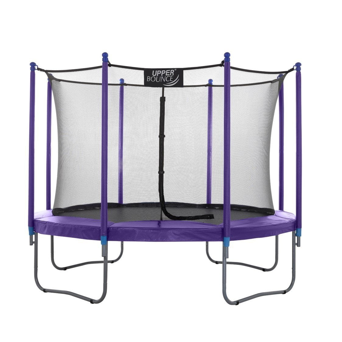 Machrus Upper Bounce 9 FT Round Trampoline Set with Safety Enclosure System – Backyard Trampoline - Outdoor Trampoline for Kids - Adults