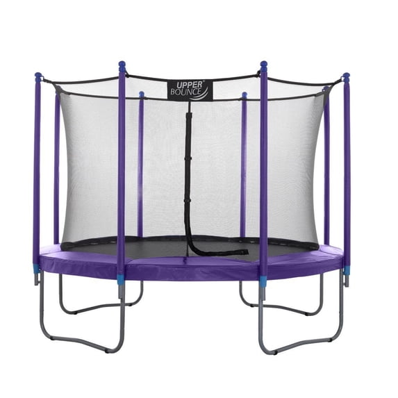 Machrus Upper Bounce 9 FT Round Trampoline Set with Safety Enclosure System – Backyard Trampoline - Outdoor Trampoline for Kids - Adults