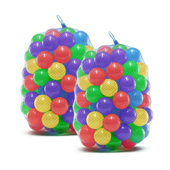 Machrus Upper Bounce Crush Proof Plastic Trampoline Pit Balls 200 Pack - Mixed: Blue, Red, Green, Purple