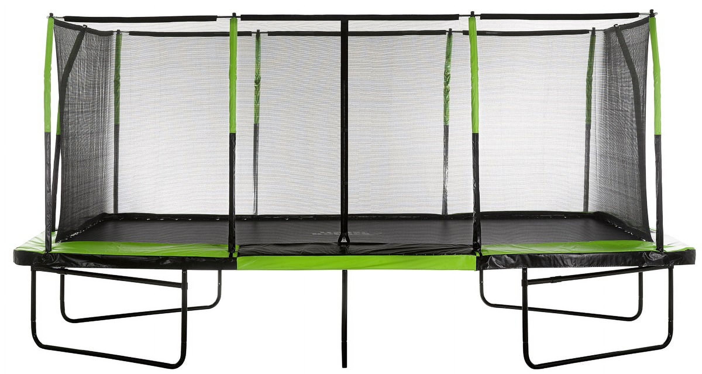 Machrus Upper Bounce Mega 10' X 17' Gymnastics Style, Rectangular Trampoline Set with Premium