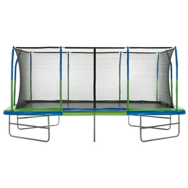 Machrus Upper Bounce - Mega 10' X 17' Gymnastics Style, Rectangular Trampoline Set with Premium Top-Ring Enclosure System