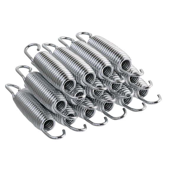 Machrus Upper Bounce Premium Quality Trampoline Spring s6.5 Inch Heavy-Duty Galvanized Steel Trampoline Springs - Stainless Steel Trampoline Springs - Set of 15