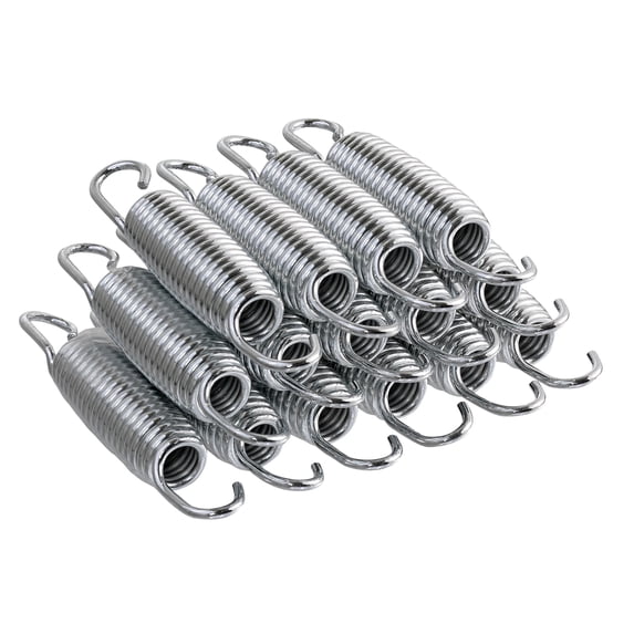 Machrus Upper Bounce Premium Quality Trampoline Springs - 4 Inch Heavy-Duty Galvanized Steel Trampoline Springs - Stainless Steel Trampoline Springs - Set of 15