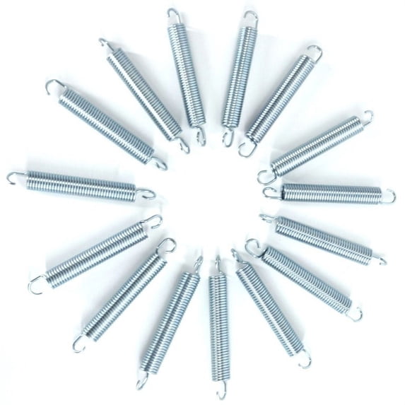 Machrus Upper Bounce Premium Quality Trampoline Springs 7" Inch Heavy-Duty Galvanized Steel Trampoline Springs - Stainless Steel Trampoline Springs - Set of 15