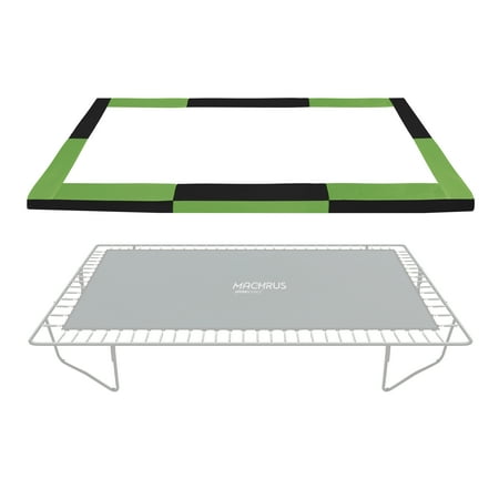 Machrus Upper Bounce Replacement Spring Cover - Safety Pad, Fits Only for Upper Bounce Brand 10 X 17 FT Rectangular Trampoline Frame - Black/Green