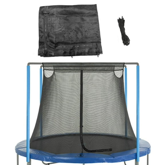 Machrus Upper Bounce Trampoline Net - Trampoline Safety Net Fits 12 ft Round Trampolines using 2 Arches - Breathable UV and Weather-Resistant Trampoline Net Replacement for Top Sleeves