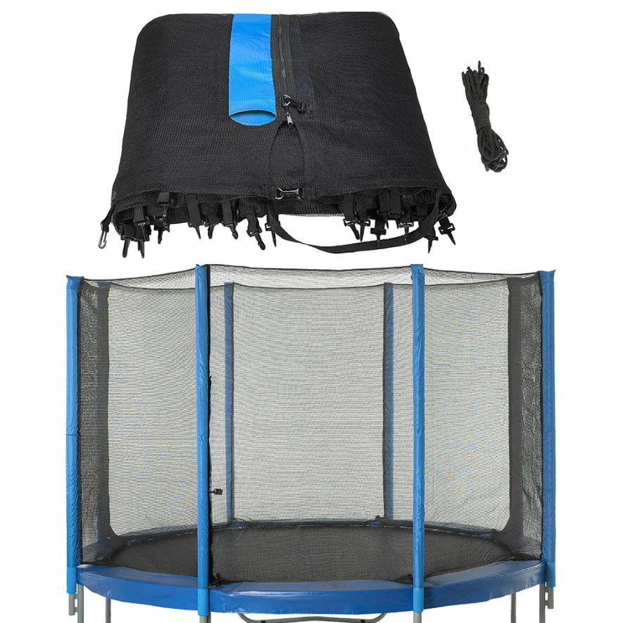 Machrus Upper Bounce Trampoline Net - Trampoline Safety Net Fits 7.5 ft Round Trampoline using 6 Straight poles- Breathable UV and Weather-Resistant Trampoline Net Replacement
