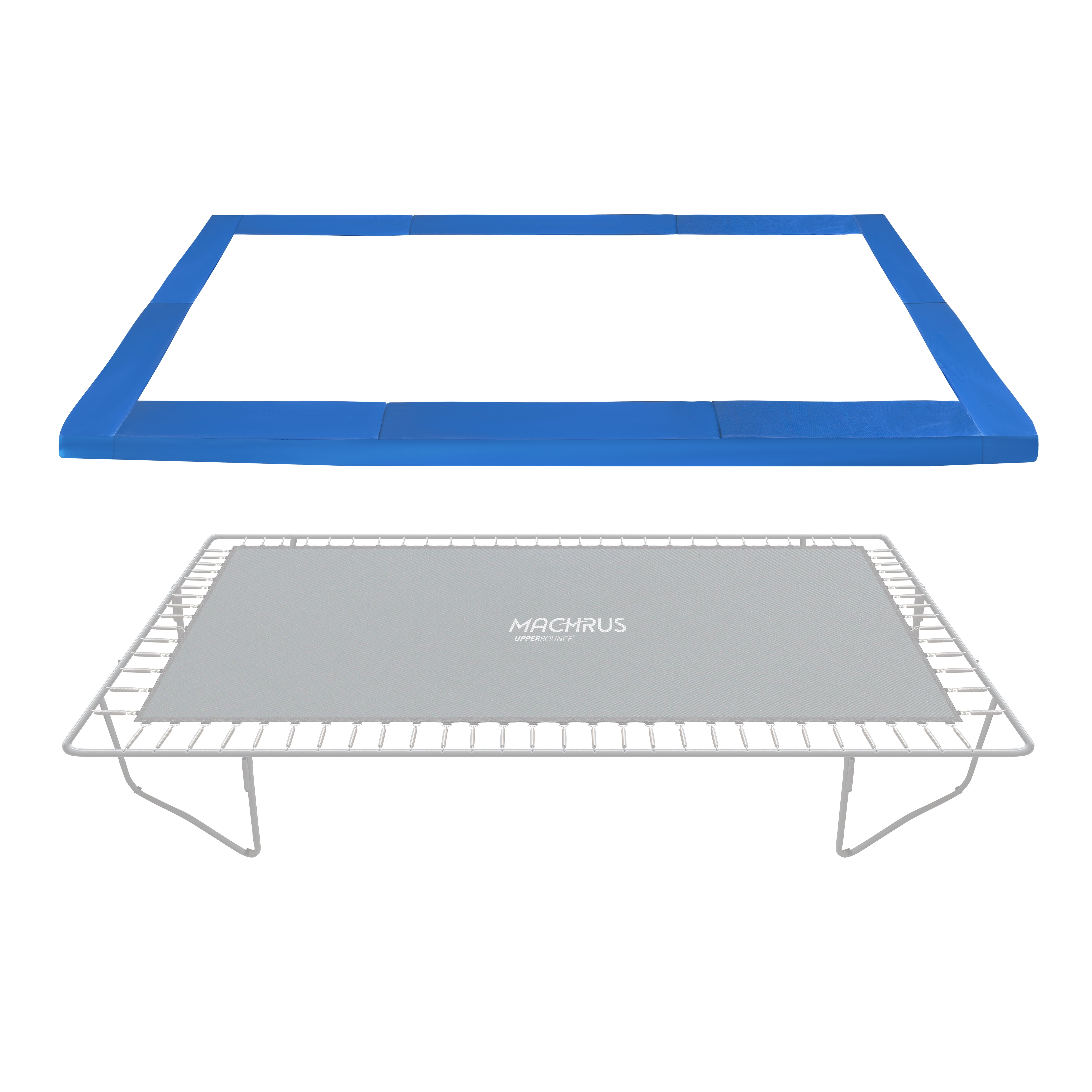 Machrus Upper Bounce Trampoline Pad - Trampoline Spring Cover - Trampoline Replacement Safety Pad for Rectangle Trampolines Fits 9 X 15 Ft Rectangular Trampoline Frame - Blue