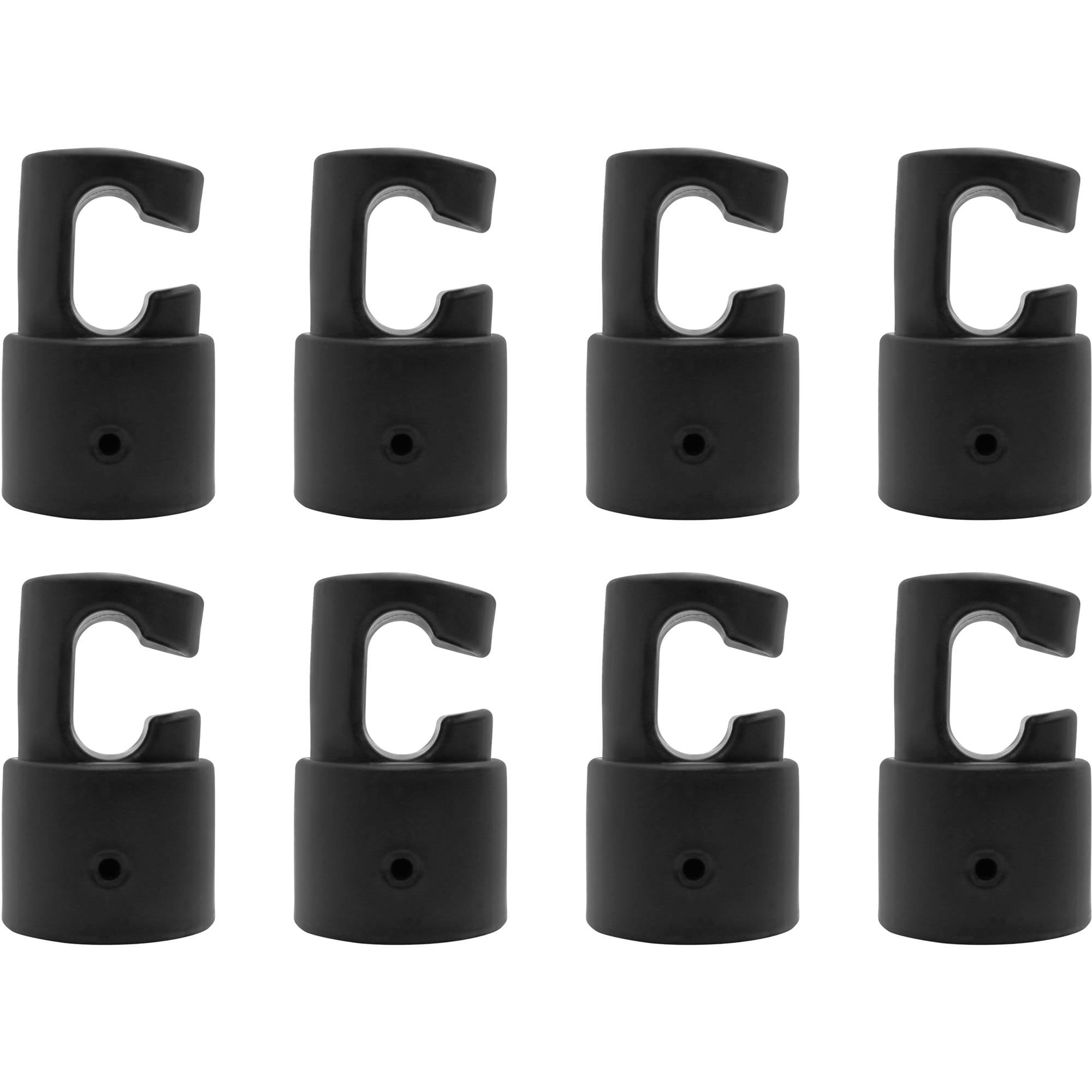 Machrus Upper Bounce Trampoline Pole Caps - Set of 8 G-Shaped Caps for Top Ring - Fits 1.5" Poles - Trampoline Accessories, Parts, and Replacement Poles for Enclosures