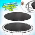 thumbnail image 1 of Plexalife Trampoline Replacement Mat set with Sturdy 96 V-Rings and 7" Springs - Jumping Mat Compatible with 15ft Round Frames - Set Includes Mat, Springs, V-Rings & Spring Pull Tool, 1 of 8
