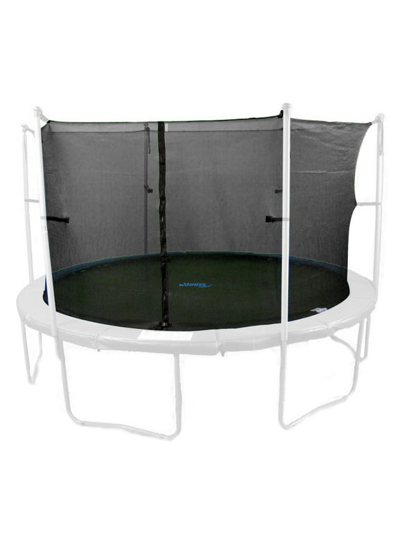 Machrus Upper Bounce Trampoline Safety Enclosure Net, Fits 12 ft Round Frame, Using 6 Poles (or 3 Arches) - Adjustable Straps- Net Only