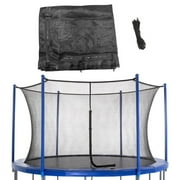 Machrus Upper Bounce Trampoline Safety Enclosure Net, Fits 8 FT Round Frame, Using 6 Poles or 3 Arches - Adjustable Straps- Net Only