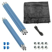 Machrus Upper Bounce Trampoline Safety Enclosure Set including Trampoline Net, 4 Trampoline Poles, Caps and Trampoline Pole Foam Sleeves - Fits 14ft Round Trampoline Frame - Installs Inside the Frame