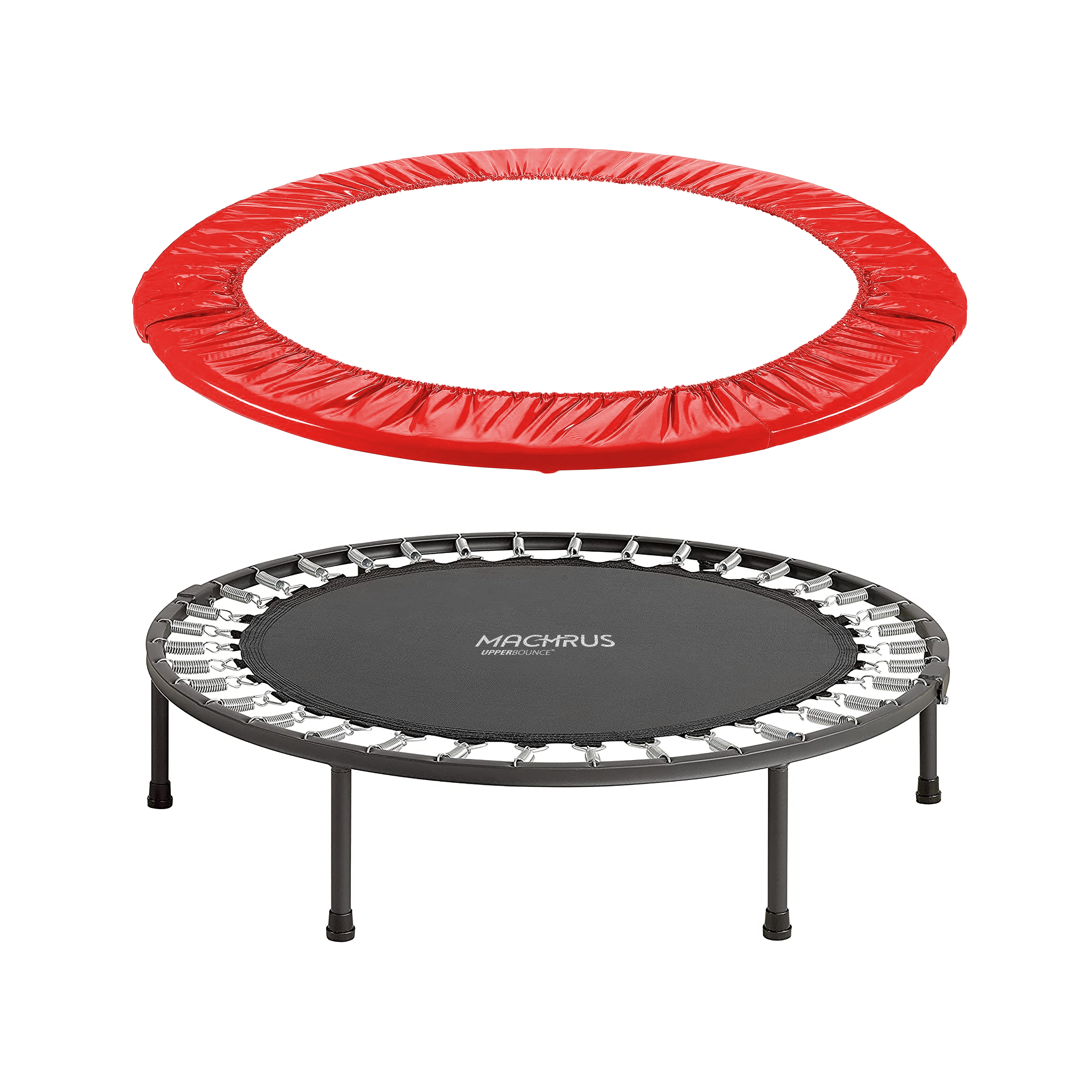 Machrus Upper Bounce Trampoline Spring Cover - Replacement Safety Pad for trampolines Fit's 44" Round Mini Rebounder Trampoline with 6 Legs - Red