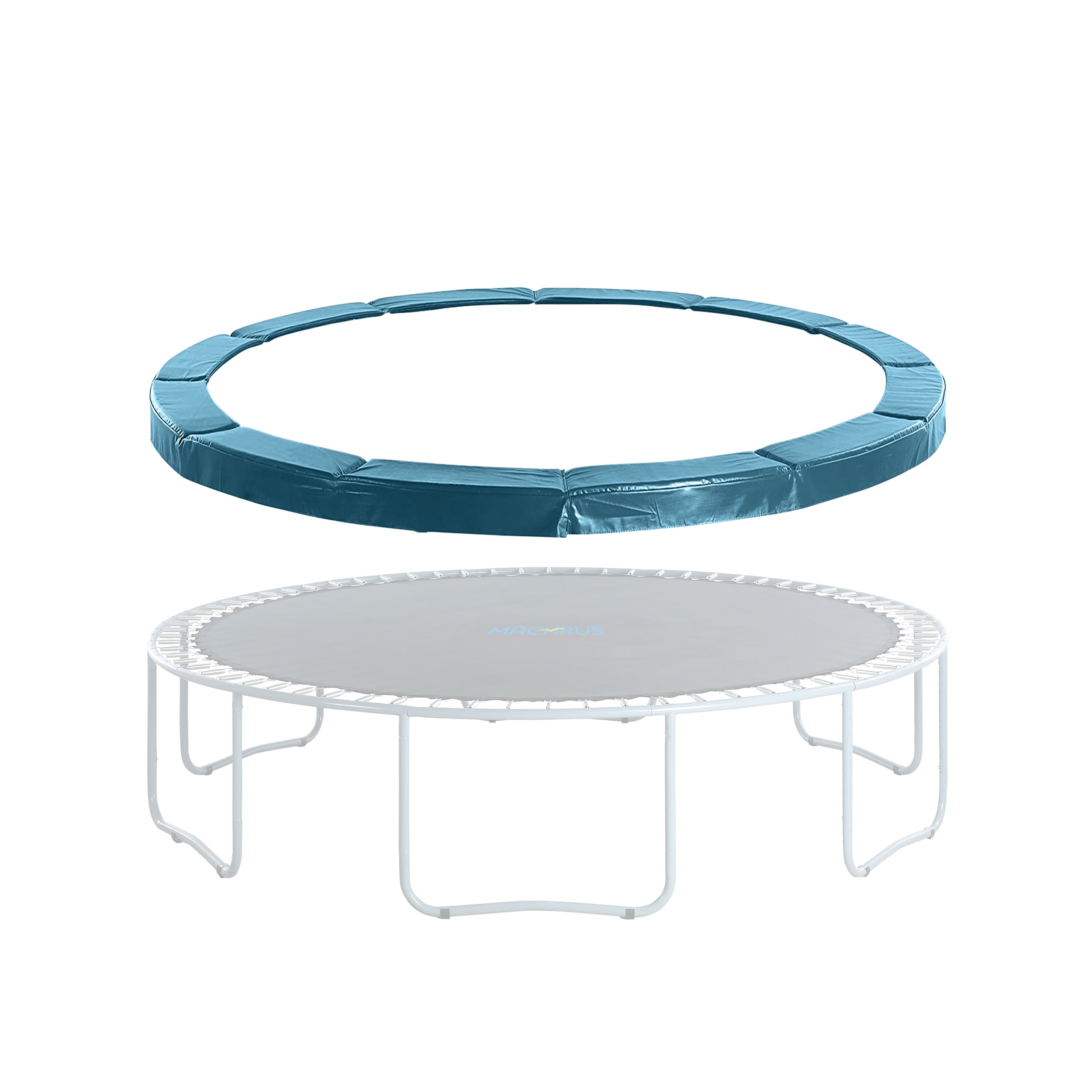 Blue 11-Foot Round Alloy Steel Trampoline Safety Pad