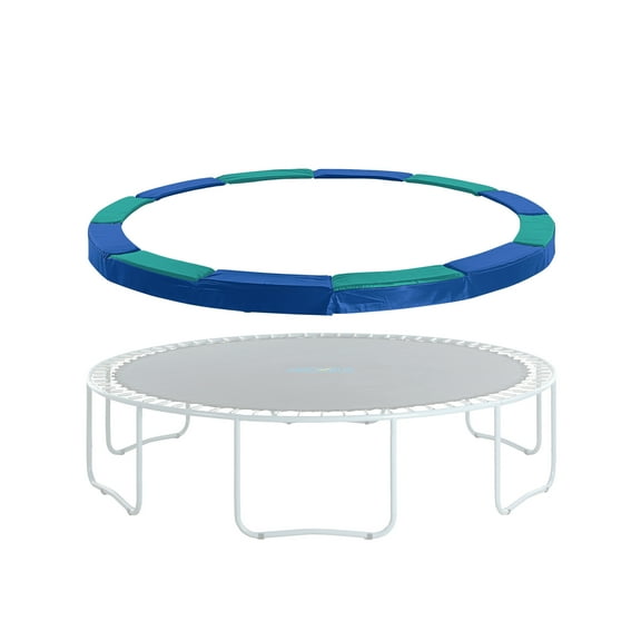 Upper Bounce Trampoline Super Spring Cover - Safety Pad, Fits 15 FT Round Trampoline Frame - Blue/Green