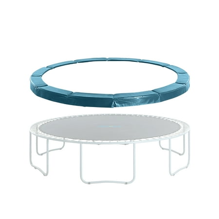 Machrus Upper Bounce Trampoline Super Spring Cover - Safety Pad, Fits 8 FT Round Trampoline Frame - Aquamarine