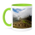 thumbnail image 1 of 3drose, Machu Picchu, Cusco, Urubamba Province, Machupicchu District, Peru, 11oz Two-tone Green Mug, 1 of 6