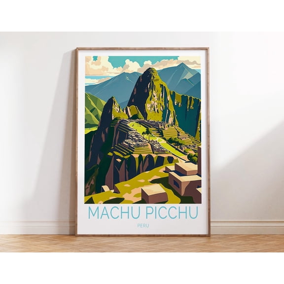 Machu Picchu Peru Ancient City Architecture Wall Art, Unframed Paper Print Size 8x12