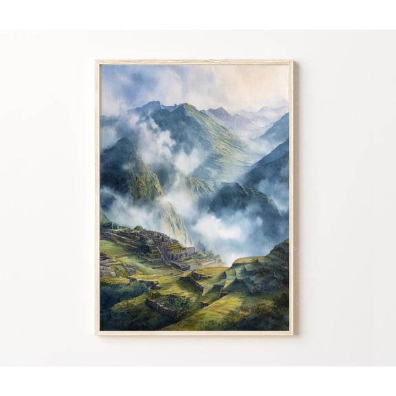 Machu Picchu Peru Andes Mountains Home Decor Unframed Paper Print