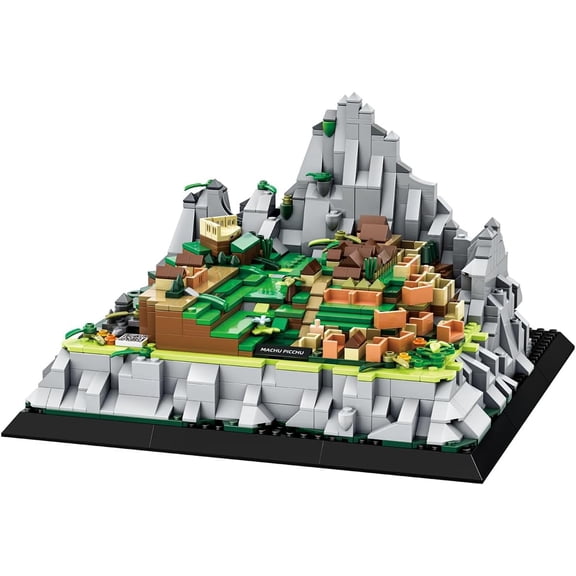 Machu Picchu Peru Building Set (1039 Pieces), Architecture Building Blocks Toys, Home Dcor Model