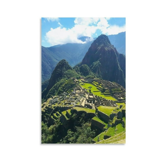 Machu Picchu Peru Famous Tourist Attractions Scenery 2 Wall Art Poster Gifts Bedroom Prints Home Decor Hanging Picture Canvas Painting Posters 20x30inch(50x75cm)