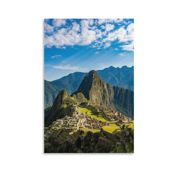 Machu Picchu Peru Famous Tourist Attractions Scenery Canvas Art Poster and Wall Art Picture Print Modern Family bedroom Decor Posters 08x12inch(20x30cm)