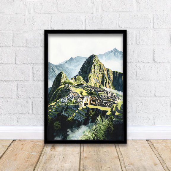 Machu Picchu Peru Landscape Art Machu Picchu Print Scenic Inca Ruins Decor