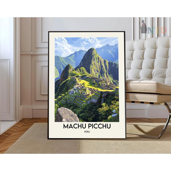 Machu Picchu Peru Travel Poster Wall Art Photo, Unframed Paper Poster 8x10in
