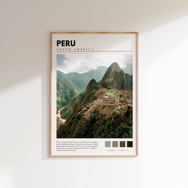 Machu Picchu Peru Wall Art Print, Ancient Inca Landmark Photography And ...