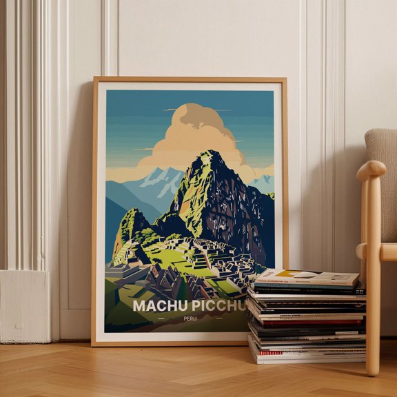 Machu Picchu Poster, Peru Travel Wall Art, South America Adventure Decor, Cusco Landscape Print Wall Art, Modern Wall Decor, 8x12 UNFRAMED