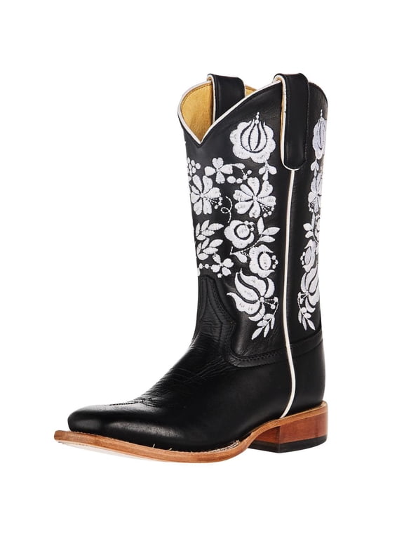 Boys Macie Bean Dylan Water Square Toe Cowgirl Boot 2 Black