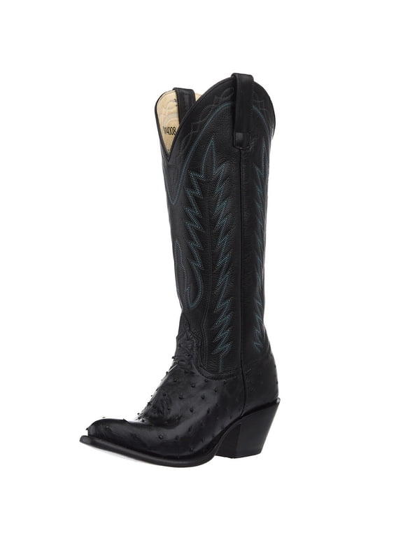 Womens Women`s Macie Bean TH FQ Ostrich Vamp 15" Station Boot 10 B Black