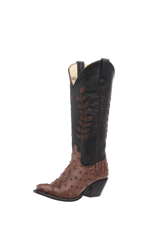 Womens Women`s Macie Bean TH Kango Tobac FQ Ostrich Vamp 15" Black Station Boot 7.5 B Brown