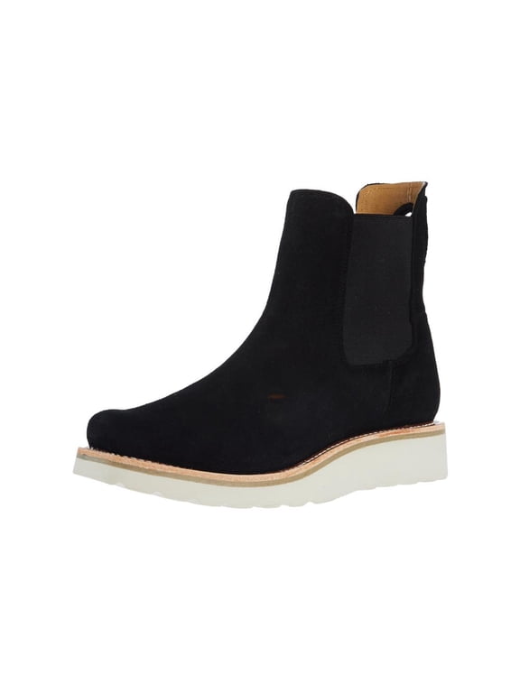 Womens Women`s Macie Bean Suede Swedge Casual 8.5 M Black
