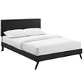 thumbnail image 1 of Macie Full Vinyl Platform Bed with Round Splayed Legs-MOD-5960, 1 of 7