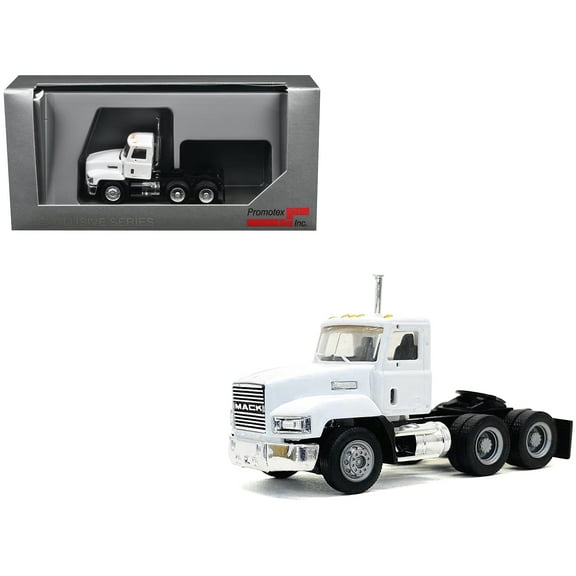Mack 603 Short Day Cab White 1/87 (HO) Plastic Model Car by Promotex