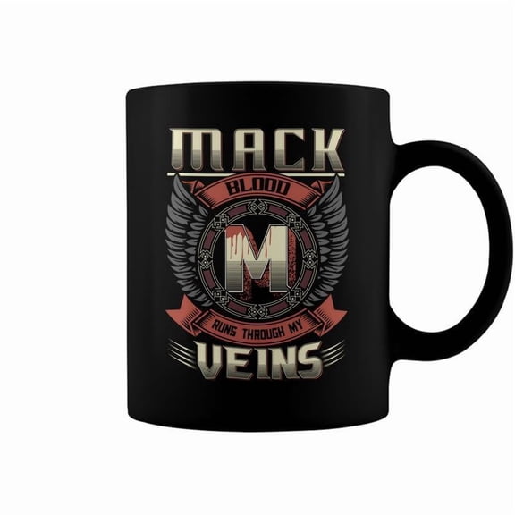 Mack Blood Run Through My Veins Name V10 Coffee Mugs