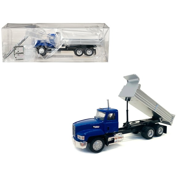Mack Dump Truck Blue 1/87 (HO) Plastic Model Car by Promotex