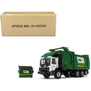 Mack TerraPro Refuse Garbage Truck w/Front End Loader and CNG Tailgate White and Green w/Bin 1/34 Diecast Model by First Gear