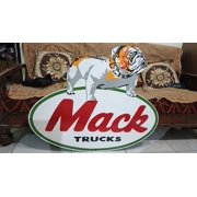 Mack Truck Pure Porcelain Enamel Heavy Metal Sign 30 Inches Double Side