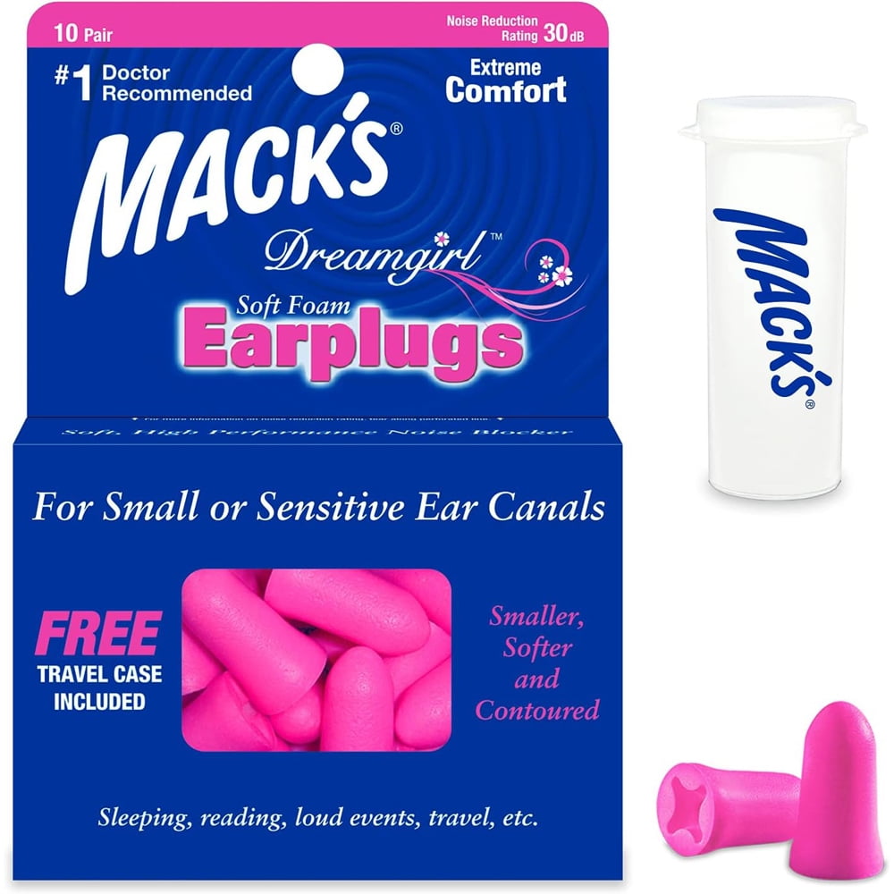 Mack's Dreamgirl Soft Foam Earplugs - 10 Pair, Pack of 3