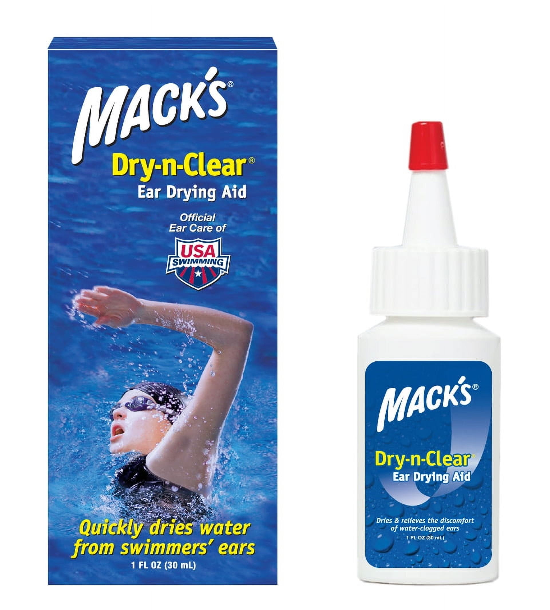 Mack's Dry-n-Clear Ear Drying Aid - Swimmers Ear Drops - 1 fl oz (Pack of 1)