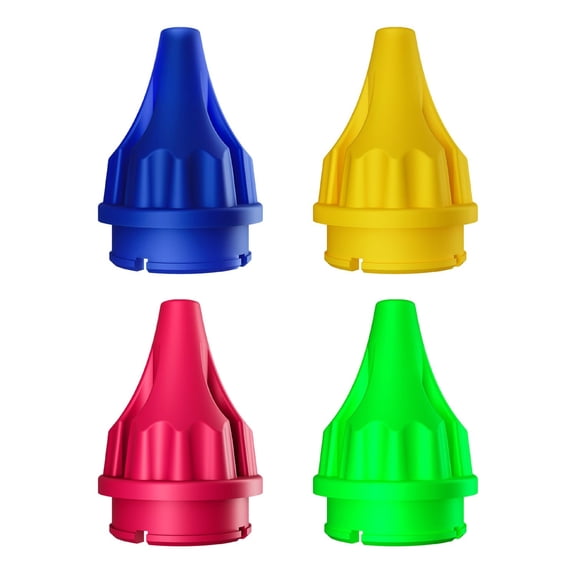 Macks Ear Dryer PRO Ear Tips - 4 Color-Coded Soft Silicone Replacement Earpieces for New Rechargeable Model 749