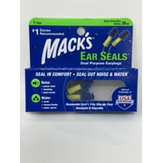 Macks Ear Seals Washable & Reusable Dual Purpose Earplugs, 1 Pair, 2-Pack