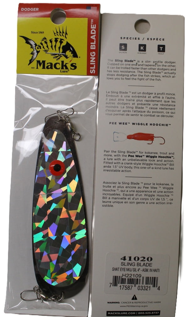 Mack's Lure Sling Blade Shattered Eye Nickel Silver 4"